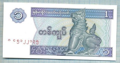 1171 BANCNOTA - MYANMAR - 1 KYAT - anul (1996) -SERIA indescifrabila -starea care se vede foto