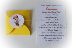 Invitatie botez (puzzle) - Minnie foto