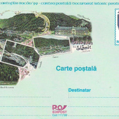 #carte postala-Editia de lux-NATIONALA DE CARTOFILIE BACAU 99-Salutari din Slanic Moldova-marca fixa