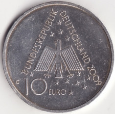 Moneda - Republica Federala Germania - 10 Euro 2009 - 100 ani de pensiuni pentru tineri - G - Argint foto