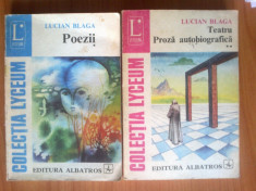 e1 Lucian Blaga - Poezii / Teatru. Proza autobiografica (2 volume) foto