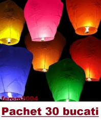 Lampion, Lampioane Zburatoare - Pachet de 30 lampioane zburatoare colorate foto