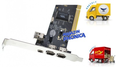 Placa PCI cu 2 porturi IEEE 1394 FireWire Serioux foto