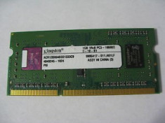 memorie So-DIMM laptop rami ddr3 1x 1GB RAM 1333MHZ Kingston/Hynix PC3-10600 1Rx8 am 2 bucati pt kit dual channel 2gb foto