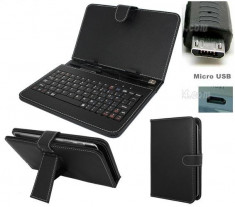 Husa tableta cu tastatura 7 inch ,mufa Micro Usb=produs nou ! foto