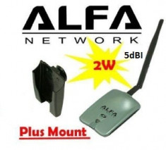 Alfa AWUS036NH AWUS 036NH Wireless USB Network Adapter 2W antena 5Dbi + UN CADOU SURPRIZA ! foto