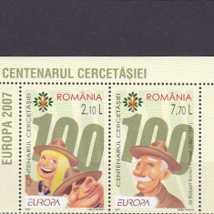 Romania,EUROA CEPT 2007 cercetasi ,Nr .lista 1762. Cadran sus.