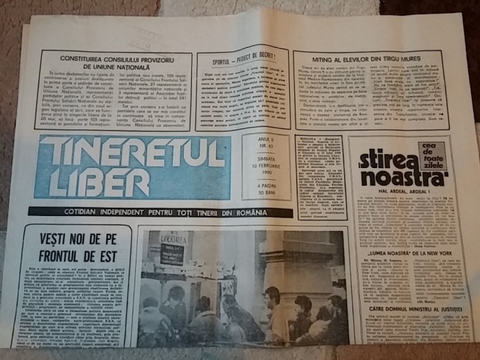 ziarul tineretul liber 10 februarie 1990