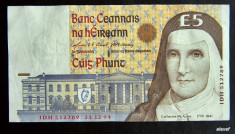 Irlanda 5 Pounds 1994 P75b foto