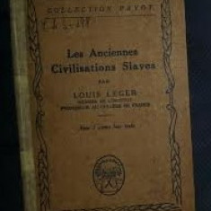 Louis Leger LES ANCIENNES CIVILISATIONS SLAVES Ed. Payot 1921 cartonata