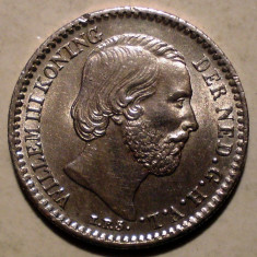 C.032 OLANDA WILLEM III 10 CENTS 1882 XF/AUNC 1,4g