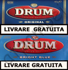 Tutun DRUM 40g Original &amp;amp;amp;amp;amp;amp; Bright Blue Bucuresti foto