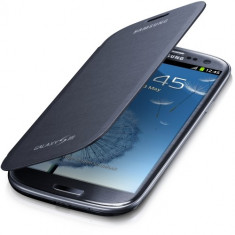 Husa Toc Side Flip Samsung Galaxy S3 i9300 Piele Eco cu Capac Spate Albastru! Livrare Gratuita ! foto