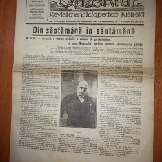 revista orizontul 28 februarie 1928 ( articol despre mussolini )
