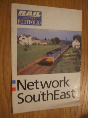 NETWORK SOUTHEAST - Rail sector Portofolio - pliant publicitar -1988, 16 p. foto