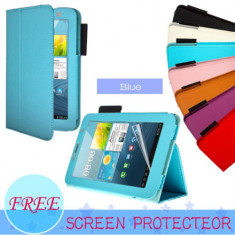 Husa tip stand ptr. Samsung Galaxy Tab2 7&amp;quot; P3100/P3110 *LIGHT BLUE*+Folie+Pen foto