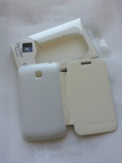 Husa Eleganta TOC Flip Cover Piele ALBA LG Optimus L3 II Dual E435 + FOLIE DISPLAY GRATIS foto