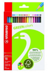 Creioane colorate,18b/set,StabiloGreen-SW601918 foto