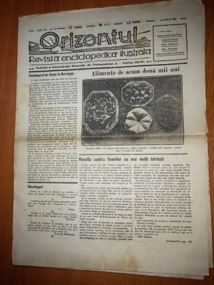 revista orizontul 5 aprilie 1928 ( revista enciclopedica ilustrata ) foto