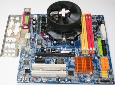 KIT GIGABYTE GA-M61PME-S2 + AMD DUAL CORE 64 X2 5000+, AM2, 4 x DDR2 +cooler +tablita spate,PCI-Ex,sunet 8ch, retea,GARANTIE !! foto