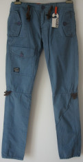 Pantaloni de vara Superdry originali 100%, slim fit, bumbac 100%, S, noi cu etichete foto