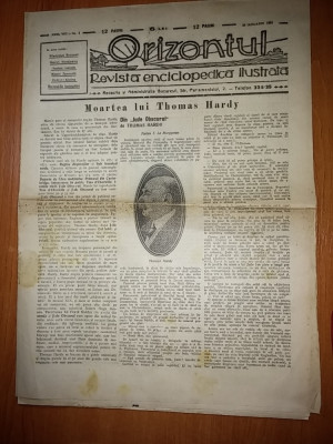 revista orizontul 24 ianuarie 1928 ( moartea lui thomas hardy ) foto