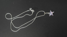 Livrare gratuita! Pandantiv cristal swarovski star VL (Vitrail Light) si lant argint - bijuterii handmade mireasa foto