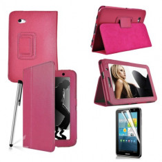 Husa tip stand ptr. Samsung Galaxy Tab2 7&amp;quot; P3100/P3110 *ROSE RED*+ Folie+Pen foto