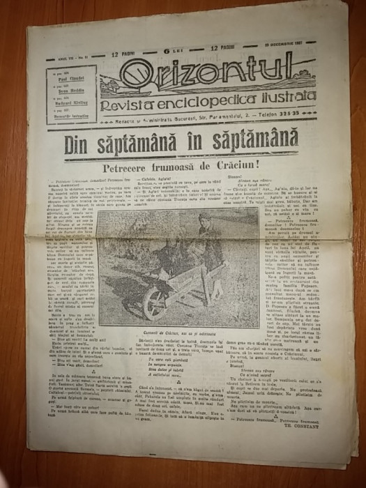 revista orizontul 20 decembrie 1927- datini populare rom.obiceiuri din stramosi