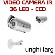 Camera supraveghere exterior unghi larg CCD Sony 600 linii Suport alimentare foto