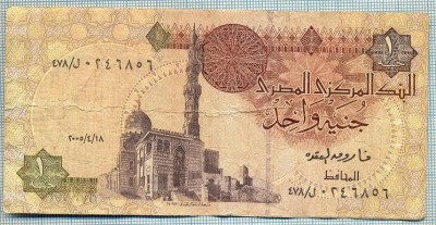 1278 BANCNOTA - EGYPT - 1 POUND - anul 2005 ? -SERIA 246856 ? -starea care se vede foto