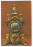 #carte postala(ilustrata)-PLOIESTI-Muzeul ceasului-Ceas din bronz masiv, stil Ludovic al XIV-lea Franta