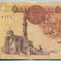 1279 BANCNOTA - EGYPT - 1 POUND - anul 2007 ? -SERIA 895121 ? -starea care se vede