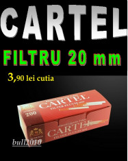 Tuburi CARTEL CU FILTRU LUNG 20 mm - 200 tuburi, tuburi tigari, filtre tigari foto