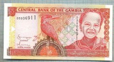 1349 BANCNOTA - GAMBIA - 5 DALASIS - anul 1996-2001? -SERIA 3506911 -starea care se vede