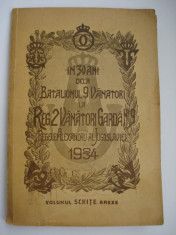 In 30 ani dela Batalionul 9 Vanatori la Reg. 2 Vanatori Garda N 9 - Regele Alexandru al Jugoslaviei -1934 foto