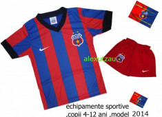 COMPLEU SORT + TRICOU COPII 4-14 ANI FC STEAUA Keseru si Sanmartean MODEL 2014 foto