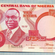 1350 BANCNOTA - NIGERIA - 10 NAIRA - anul 2004 -SERIA 500155 -starea care se vede