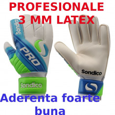 Manusi portar fotbal sondico profesionale 3 mm latex marimea 9 priza foarte buna : Livrare gratuita! foto