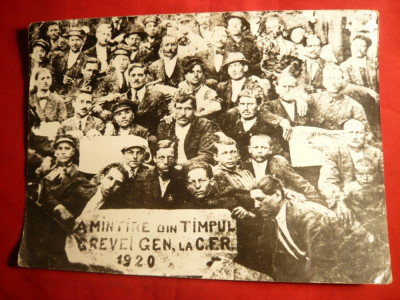 Fotografie din timpul Grevei Generale de la CFR 1920 -copie veche foto