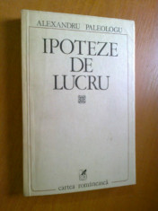 IPOTEZE DE LUCRU - ALEXANDRU PALEOLOGU foto