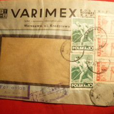 Plic circ.2x10 Zloti si 3x30 Zloti ,posta aeriana , recomandat in Romania ,reclama Varimex