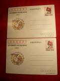 Set 2 Carti Postale ilustrate - China, Necirculata