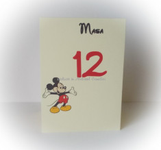 Set 10 numere masa pentru botez - Mickey/ Minnie foto