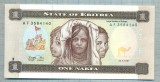 1348 BANCNOTA - ERITREA - 1 NAKFA - anul 1997 -SERIA 3584140 -starea care se vede