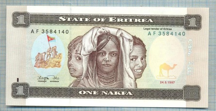 1348 BANCNOTA - ERITREA - 1 NAKFA - anul 1997 -SERIA 3584140 -starea care se vede