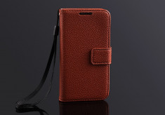 Husa protectie piele Samsung Galaxy S4 mini lux, tip flip cover portofel, MARO foto