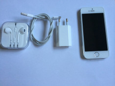 Apple iPhone 5S 16GB Silver White Nou Nefolosit 0 Min NEVERLOCKED Cu Toate ACCESORIILE !!! foto
