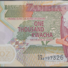 Zambia 1000 Kwacha 2009 UNC