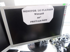 MONITOR LG FLATRON W2042S/OFER 2 CABLURI/(LM3) foto